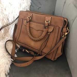 Rebecca minkoff suede top handle bag